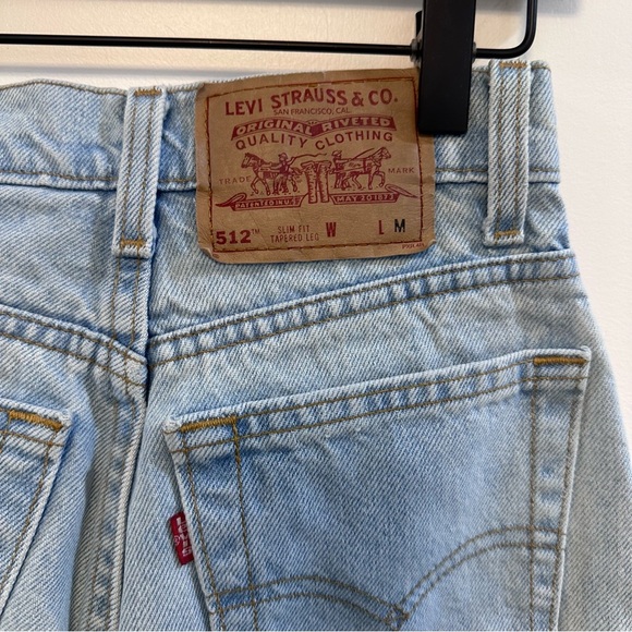 LEVI’S vintage 90's Levi's 512 Slim Tapered Leg Jeans high waisted size 25 - Picture 6 of 12